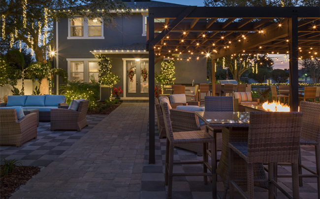 Backyard with Firepit and chairs