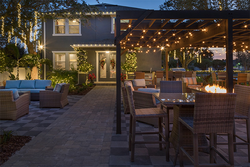 Backyard with Firepit and chairs